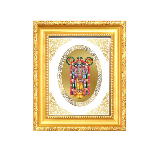 Guruvayurappan (Lord Krishna) Divine Sacred Blessings Royal Tabletop Frame in 24K Gold Plated Foil