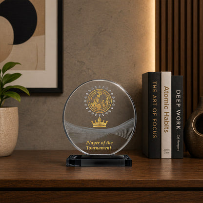 Diviniti Crystal Golf Trophy | Premium Golf Award | Elegant Sports Trophy for Tournaments & Champions