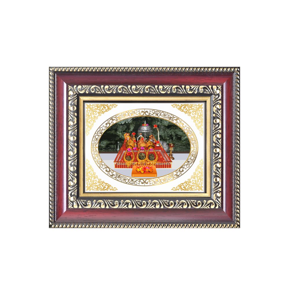 Mata Ka Darbaar Divine Durga Darshan Sacred Navratri Blessings Royal Tabletop Frame in 24K Gold Plated Foil