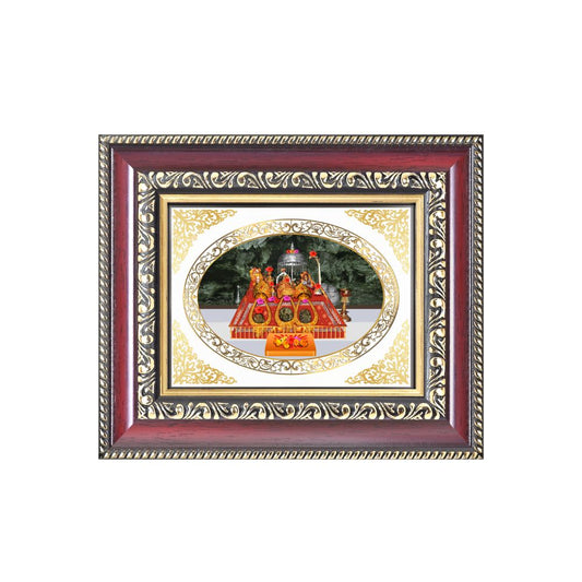 Mata Ka Darbaar Divine Durga Darshan Sacred Navratri Blessings Royal Tabletop Frame in 24K Gold Plated Foil