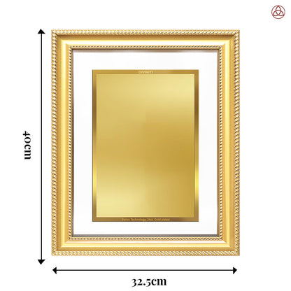 Diviniti Double Glass Frame Personalised Wall Mount Photo Frame in 24K Gold Plated Foil