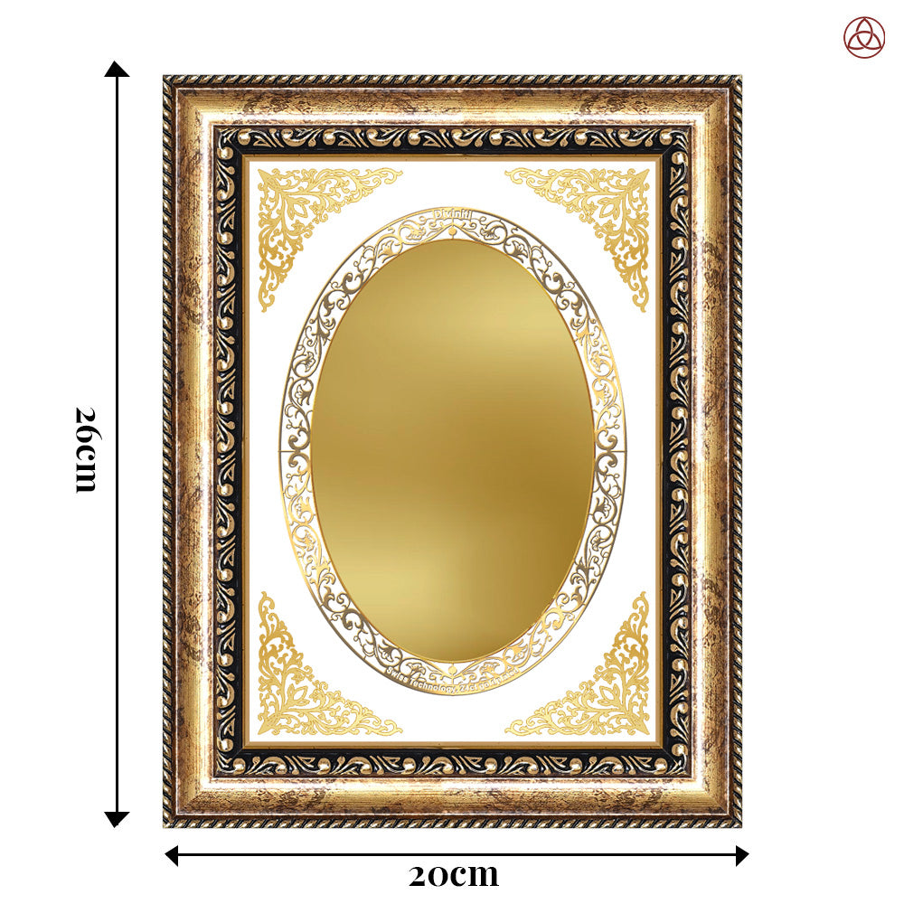Diviniti Double Glass Frame Personalised Wall Photo Frame in 24K Gold Plated Foil