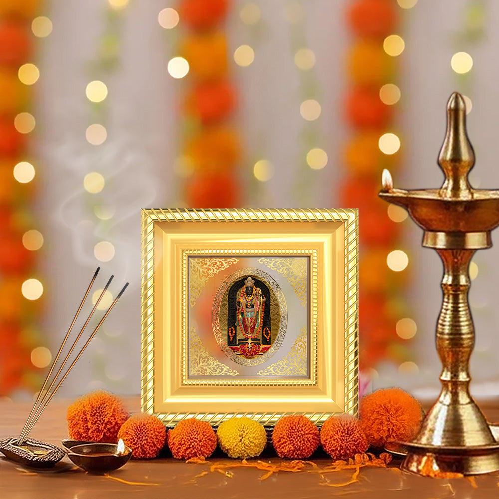 Ram Lalla | Divine Child Ram Royal Tabletop Photo Frame in 24K Gold Plated Foil