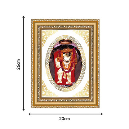 Mehandipur Balaji | Divine Hanuman Wall & Tabletop Royal Photo Frame in 24K Gold Plated Foil