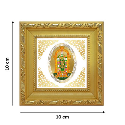 Goddess Meenakshi | Divine Parvati Form Royal Tabletop Photo Frame in 24K Gold Plated Foil