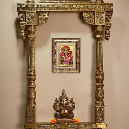 Diviniti 24K Gold Plated Katyayani Mata (Classic) Divine Wall and Table Top Frame for Home Mandir & Office Decor | Luxury Spiritual Gift