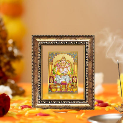 Diviniti 24K Gold Plated Kuber Divine Table Top Frame for Home Mandir & Office Decor | Luxury Spiritual Gift