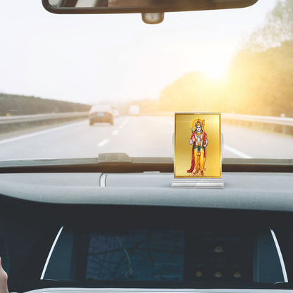 Ram Ji | Divine Lord Ram Car Dashboard & Tabletop Photo Frame in 24K Gold Plated Foil