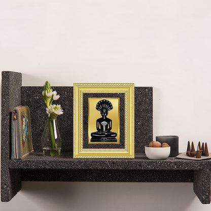 Diviniti 24K Gold Plated Parshvanath (Classic) Divine Wall and Table Top Frame for Home Mandir & Office Decor | Luxury Spiritual Gift