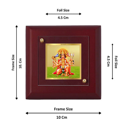 Diviniti 24K Gold Plated Lord Panchmukhi Hanuman Photo Frame for Home & Office Decor, Tabletop, Puja Room, Gift | MDF Size 1A (10x10 CM)