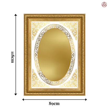 Diviniti Double Glass Frame Personalised Wall Mount Photo Frame in 24K Gold Plated Foil