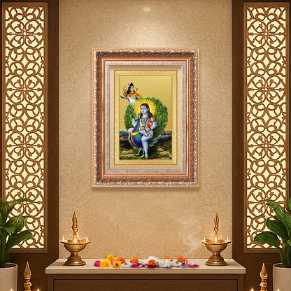 Baba Balak Nath | Paunahari for Wall Photo Frame in 24K Gold Plated Foil