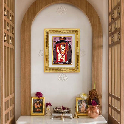 Diviniti 24K Gold Plated Mehndipur Balaji (Classic) Divine Wall Frame for Home Mandir & Office Decor | Luxury Spiritual Gift