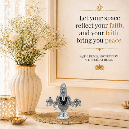 Diviniti 999 Silver Plated Antique Balaji Idol with Luxury Gift Box Décor