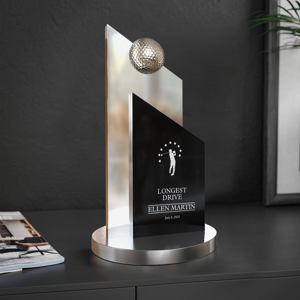 Personalized Golf Ace Award | Elegant Commemorative Hole in One Trophy for Players, Tournaments and Clubs