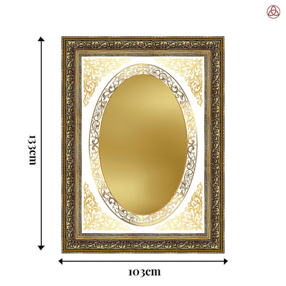 Diviniti Double Glass Frame Personalised Wall Mount Photo Frame in 24K Gold Plated Foil