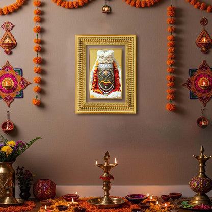 Diviniti 24K Gold Plated Mahakaleshwar (Classic) Divine Wall Frame for Home Mandir & Office Decor | Luxury Spiritual Gift