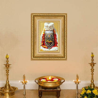 Diviniti 24K Gold Plated Mahakaleshwar (Classic) Divine Wall Frame for Home Mandir & Office Decor | Luxury Spiritual Gift