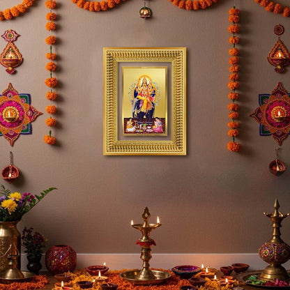 Diviniti 24K Gold Plated Vishvakarma (Classic) Divine Wall Frame for Home Mandir & Office Decor | Luxury Spiritual Gift