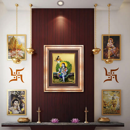 Diviniti 24K Gold Plated Baba Balak Nath Divine Wall Frame for Home Mandir & Office Decor | Luxury Spiritual Gift