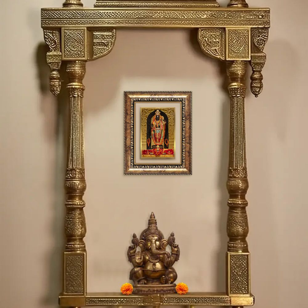 Diviniti 24K Gold Plated Ram Lalla (Classic) Divine Wall and Table Top Frame for Home Mandir & Office Decor | Luxury Spiritual Gift