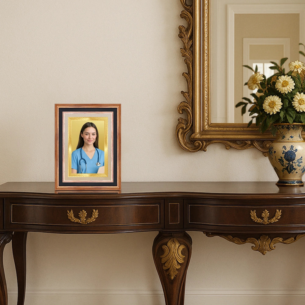 Portrait on Gold | Immortalise Your Classic Rectangular Photo Frame in 24K Gold Plated Foil