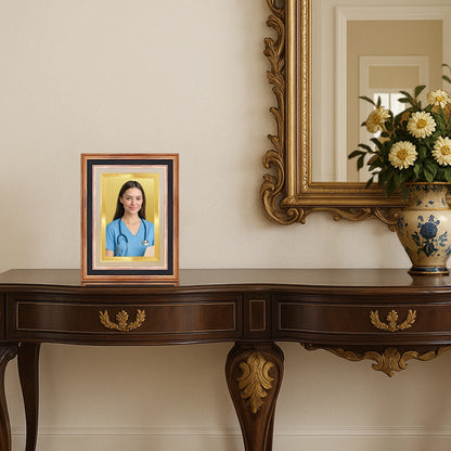 Portrait on Gold | Immortalise Your Classic Rectangular Photo Frame in 24K Gold Plated Foil