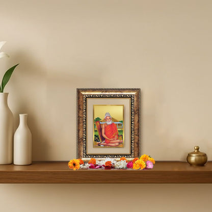 Diviniti 24K Gold Plated Baba Lokenath Divine Table Top Frame for Home Mandir & Office Decor | Luxury Spiritual Gift