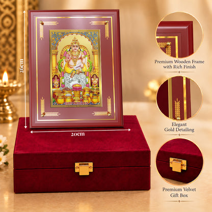 24K Gold-Plated Vishnu MDF Frame | Premium Gift Box | 26x20 CM