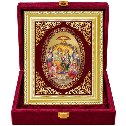 24K Gold-Plated Ram Darbar Frame | Premium Gift Box | 26x20 CM