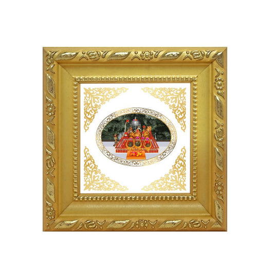 Mata Ka Darbar | Divine Durga Court Royal Tabletop Photo Frame in 24K Gold Plated Foil