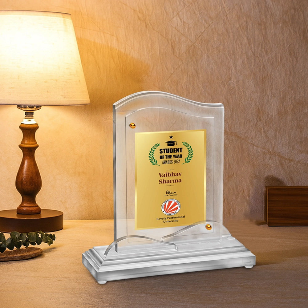 Acrylic Trophy Award | Congratulations Trophy For Celebrations, Ceremony, Events & Functions- Size 2.5