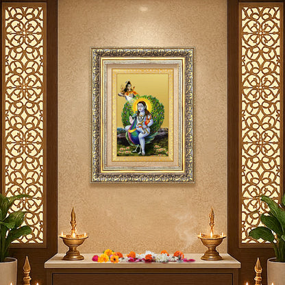 Baba Balak Nath | Paunahari for Wall Photo Frame in 24K Gold Plated Foil