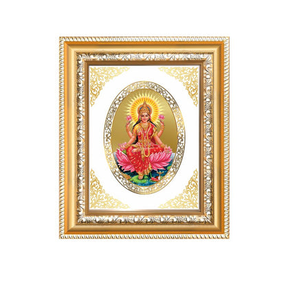 Goddess Lakshmi Divine Wealth & Abundance Sacred Royal Tabletop Frame in 24K Gold Plated Foil