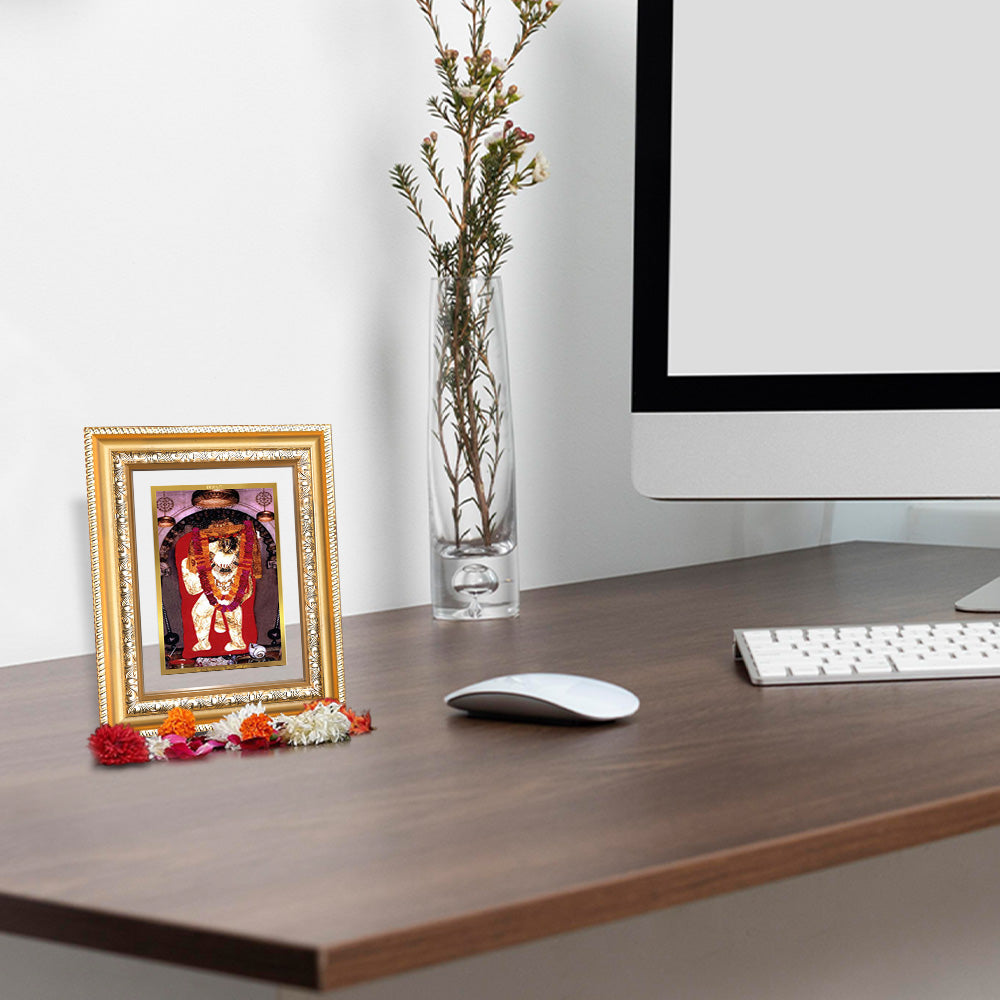 Diviniti 24K Gold Plated Mehndipur Balaji (Classic) Divine Wall and Table Top Frame for Home Mandir & Office Decor | Luxury Spiritual Gift