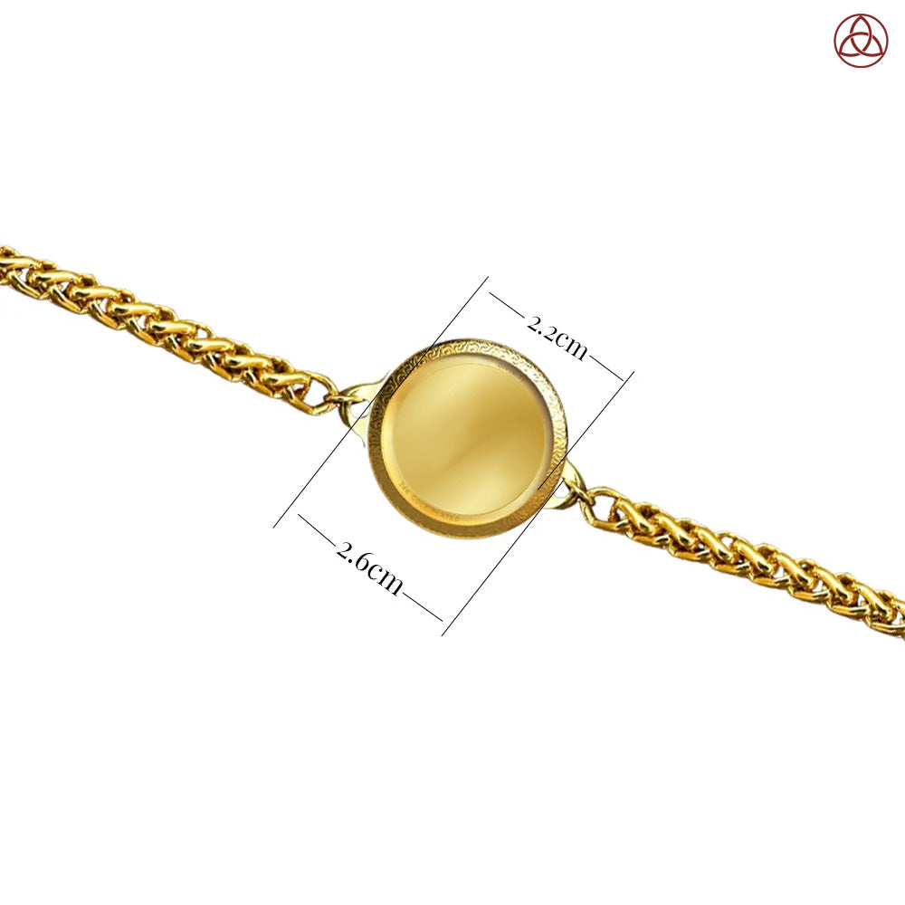 Customized Bracelet | 22MM | 24K Gold Plated Foil | Divine for Gift