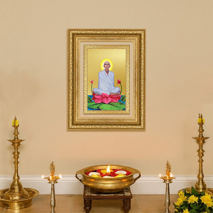 Diviniti 24K Gold Plated Ram Thakur (Classic) Divine Wall Frame for Home Mandir & Office Decor | Luxury Spiritual Gift