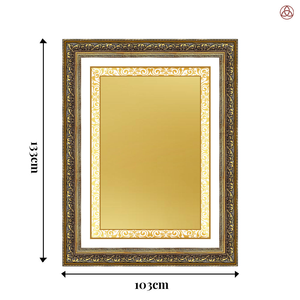 Diviniti Double Glass Frame Personalised Wall Mount Photo Frame in 24K Gold Plated Foil