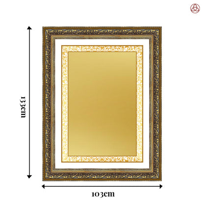 Diviniti Double Glass Frame Personalised Wall Mount Photo Frame in 24K Gold Plated Foil