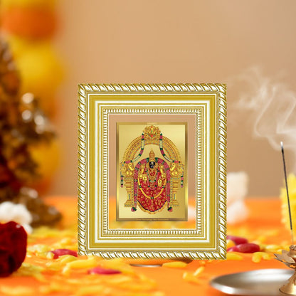 Diviniti 24K Gold Plated Padmavati Divine Table Top Frame for Home Mandir & Office Decor | Luxury Spiritual Gift