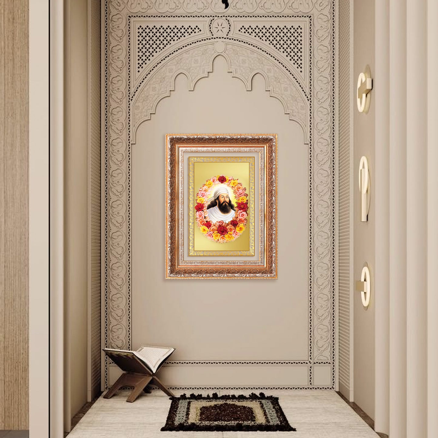 Zoroaster |Zarathustra | Prophet of Light & Righteousness Wall Photo Frame in 24K Gold Plated Foil