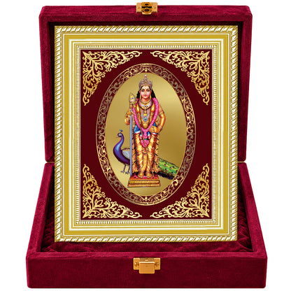 24K Gold-Plated Lord Murugan Frame | Premium Gift Box | 26 x 20 CM