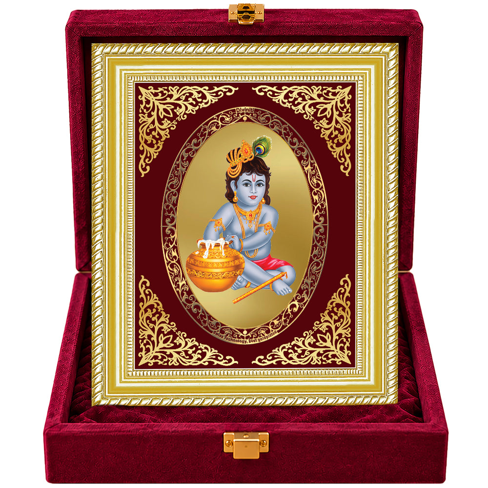 24K Gold-Plated Bal Gopal Frame | Premium Gift Box | 26x20 CM