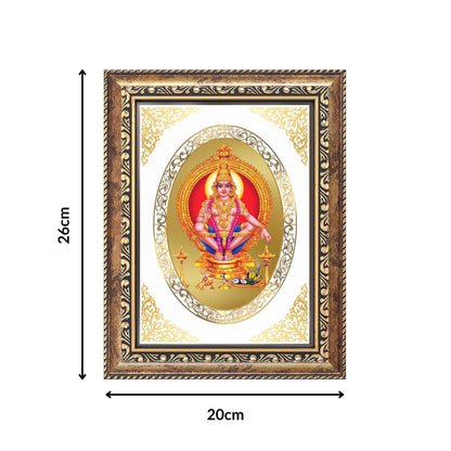 Lord Ayyappa | Divine Wall & Tabletop Royal Photo Frame in 24K Gold Plated Foil