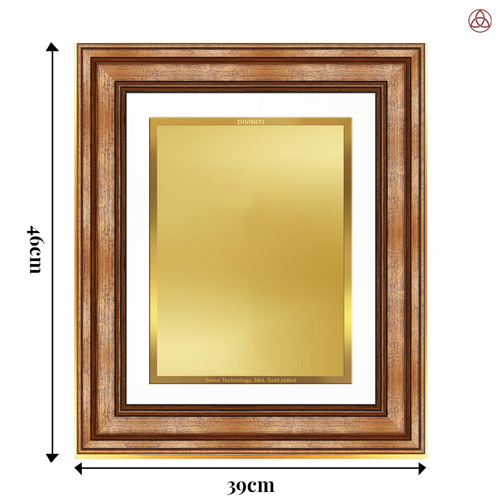 Diviniti Double Glass Frame Personalised Wall Photo Frame in 24K Gold Plated Foil