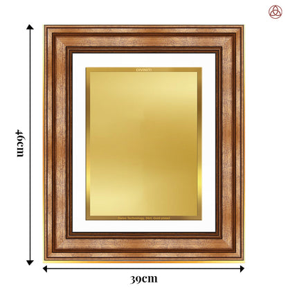 Diviniti Double Glass Frame Personalised Wall Photo Frame in 24K Gold Plated Foil