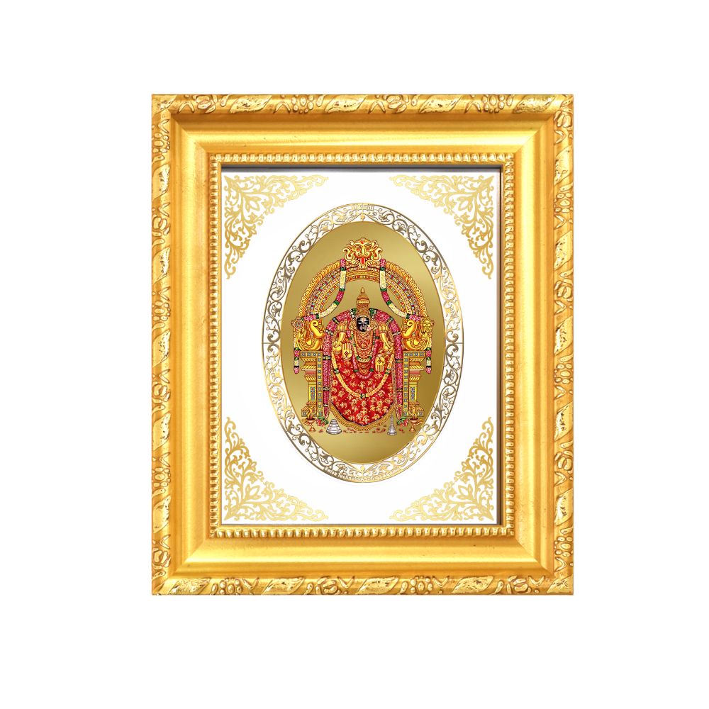 Goddess Padmavati Devi Divine Jain Protector Sacred Blessings Royal Tabletop Frame in 24K Gold Plated Foil
