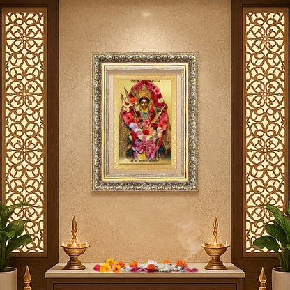 Diviniti 24K Gold Plated Katyayani Mata (Classic) Divine Wall Frame for Home Mandir & Office Decor | Luxury Spiritual Gift