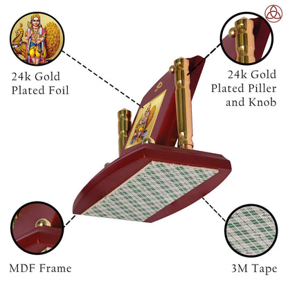 24 Karat Gold Plated Foil Luxury Car Frame