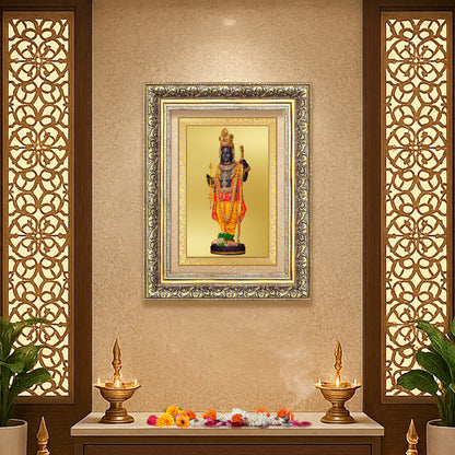 Diviniti 24K Gold Plated Ram Lalla With Arch (Classic) Divine Wall Frame for Home Mandir & Office Decor | Luxury Spiritual Gift